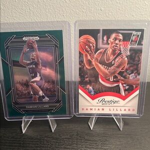 Damian Lillard NBA Portland Trailblazers Weber State green Prizm prestige set